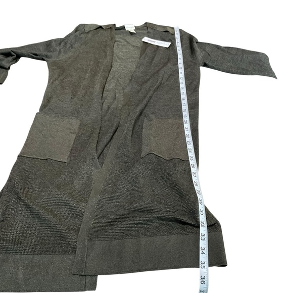 Chico’s Olive Green Long Cardigan Sweater NWT Size 2 (Large) - Picture 8 of 10
